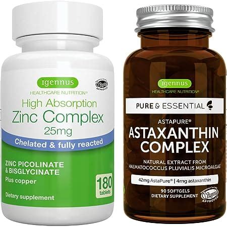 Amazon Astaxanthin Complex Zinc Complex Vegan Bundle