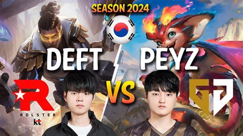 KT Deft Vs GEN Peyz Deft LUCIAN Vs Peyz SMOLDER ADC Patch 14 4 KR