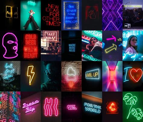 Neon Collage Wallpapers Top Free Neon Collage Backgrounds