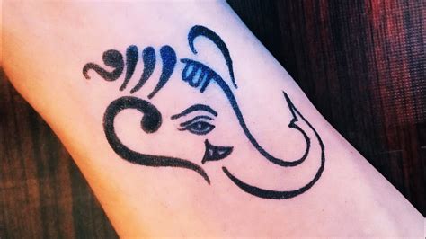 How To Make Lord Ganesha Tattoo Ganesh Chaturthi Ganpati Bappa