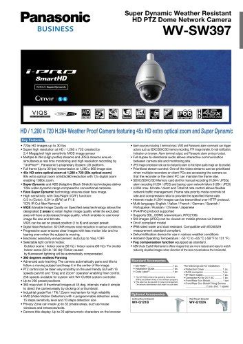 Super Dynamic Iii Color Surveillance Cameras Wv Cp Series