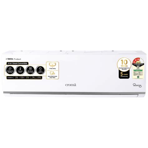 Buy Croma 4 In 1 Convertible 1 Ton 3 Star Inverter Split Ac With Dust