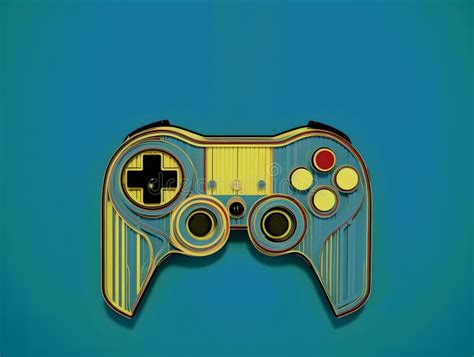 Abstract Lines Drawing of Video Game Controller. AI Generated Stock Illustration - Illustration ...