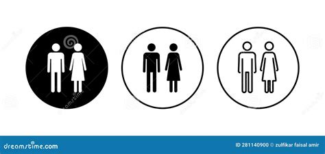 Man And Woman Icon Male And Female Symbol Stock Vector Illustration