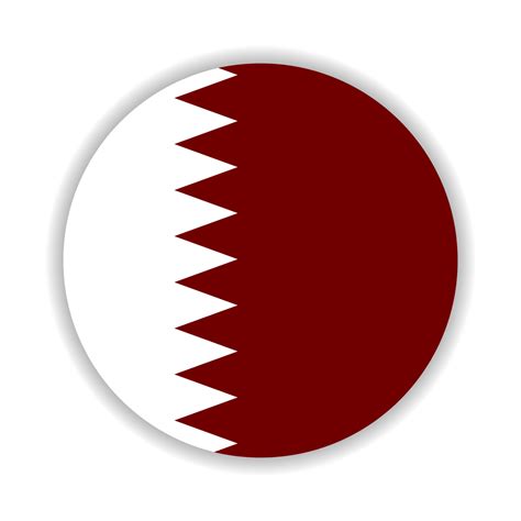 Round Flag Of Qatar Vector Illustration 14635898 Vector Art At Vecteezy