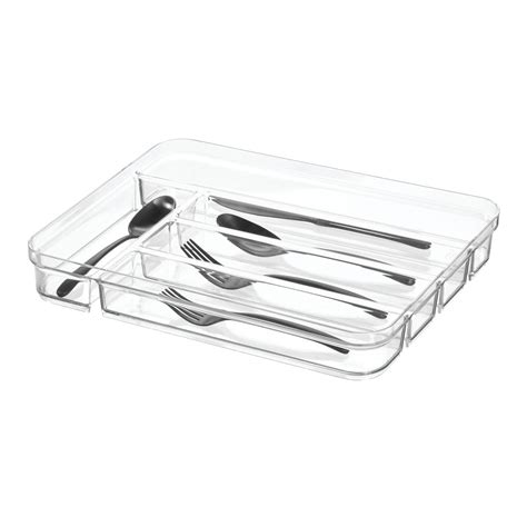 iDesign Crisp Clear Plastic Silverware Silverware Organizer - Walmart.com