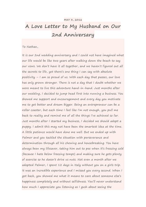 50 Romantic Anniversary Letters For Him Or Her ᐅ Templatelab