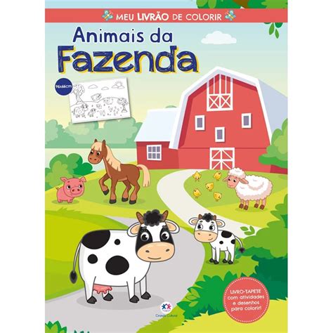 Livro Tapete Animais Da Fazenda Meu Livrão De Colorir Ciranda Cultural