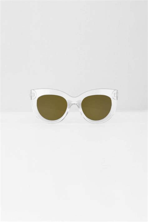 Quay Jinx Clear Shiny Oversized Sunglasses 28 Tobi Us