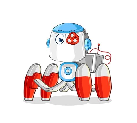 Premium Vector Humanoid Robot Future Robot Vector Cartoon Character