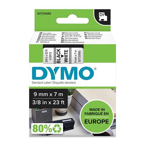 Dymo Ruban D Standard Noir Blanc Mm M Ruban Titreuse Ldlc