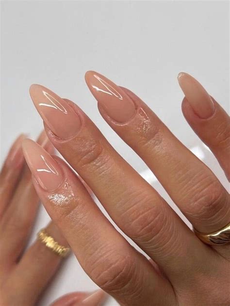 Nude Gloss Colors Nail Short Almond Coffin Round Nail Tips Press On