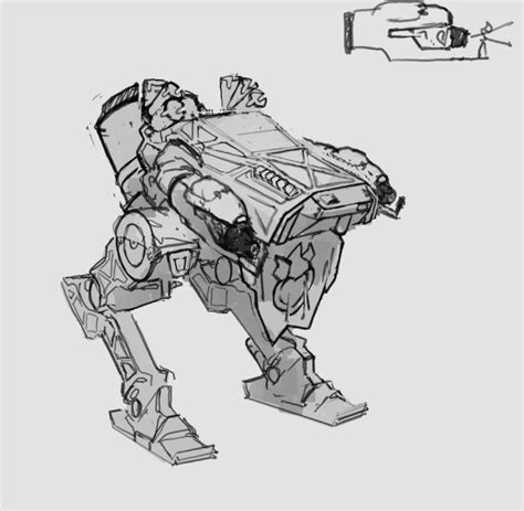 Mech flamethrower sketch by Engineer1911 on DeviantArt