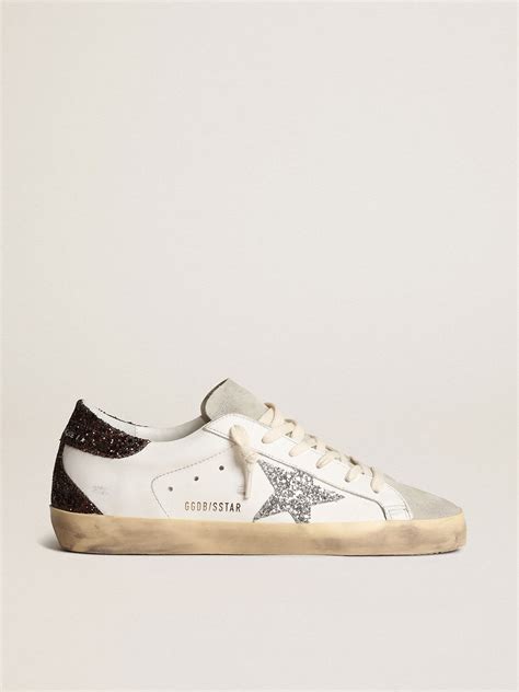 White Taupe Black Super Star Low Sneakers