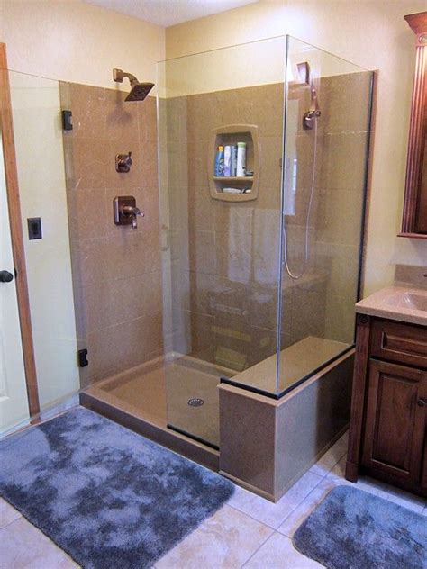 Showers Standard 16 Bathrooms Remodel Shower Bench Built In Bath