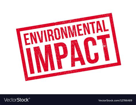 Environmental Impact Rubber Stamp Royalty Free Vector Image