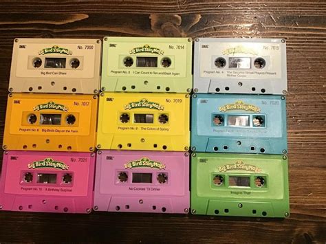 Vintage Ideal 1986 Sesame Street Big Bird Story Magic Cassette Tapes Lot Of 9 2016225374