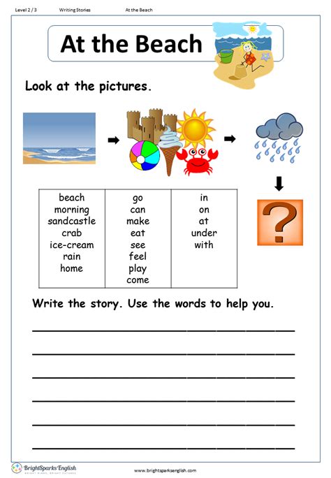 At The Beach Worksheet For Nd Rd Grade Lesson Planet Worksheets