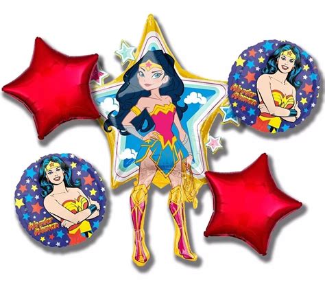 Globos Mujer Maravilla Wonder Woman Cumpleanos Fiesta Mebuscar M Xico