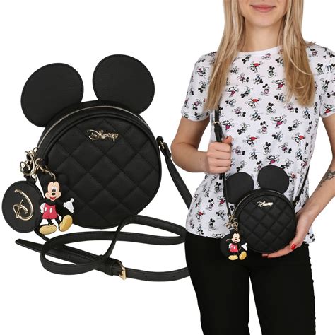 Myszka Mickey Disney Czarna Okr G A Torebka Na Rami Zawieszka