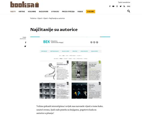 Naj Itanije Su Autorice Elektroni Ke Knjige Press Clipping