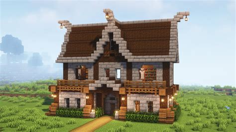 Minecraft How To Build A Medieval House Minecraft Tutorial Youtube