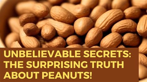 Unbelievable Secrets The Surprising Truth About Peanuts Youtube