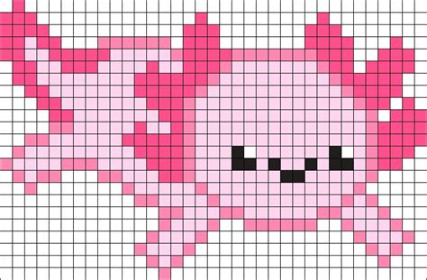 Axolotl Kandi Pattern Pixel Art Pattern Perler Bead Art Loom Patterns