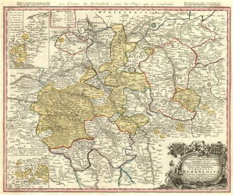 Hohenlohe County A Historical Map Of England