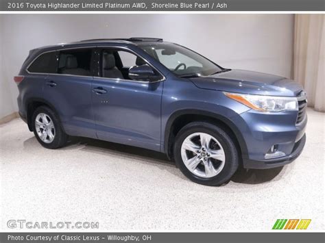 Shoreline Blue Pearl 2016 Toyota Highlander Limited Platinum AWD