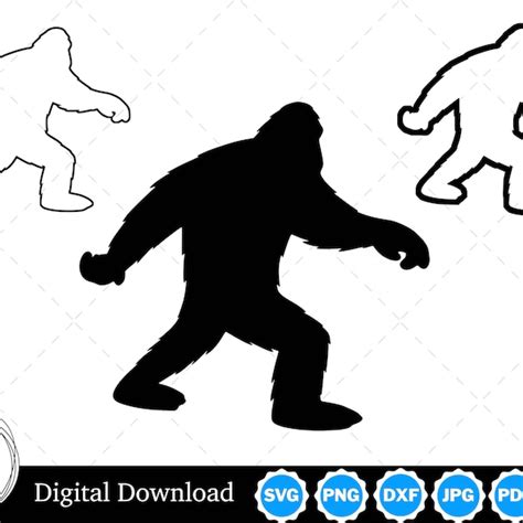 Sasquatch Outline Svg Etsy Canada