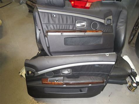 Bmw 7 Series E66 Black Leather Complete Interior Comfort Seats Rear Reclining Ebay