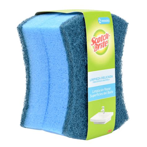 ESPONJA SCOTCH BRITE CERO RAYAS AZUL BAÑOS PQ 2 Tres Ases