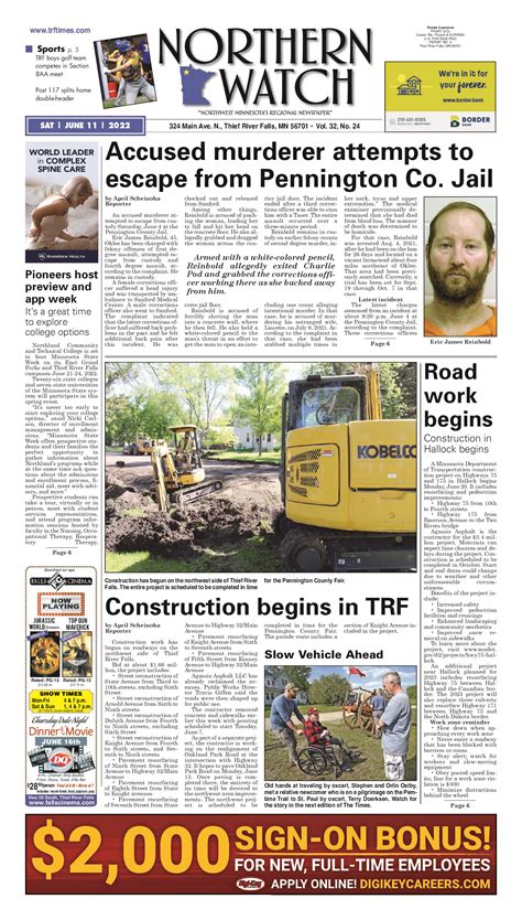 June 11 2022 Thief River Falls Times And Northern Watch Official Page