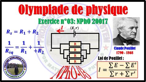 NPhO03 Olympiade de physique 2017 Résistance équivalente YouTube