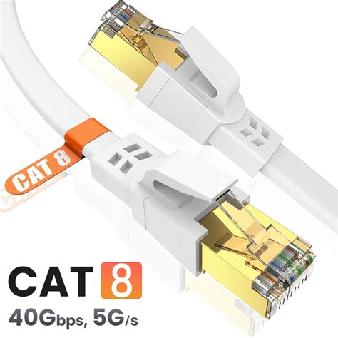 Cat 8 40Gbps 2000Mhz SFTP RJ45 Flat Cable Shielded High Speed Ethernet