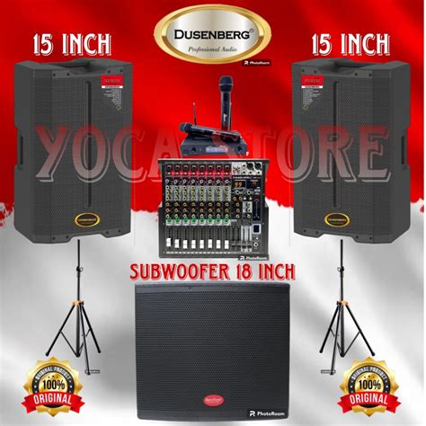 Jual Paket Karaoke Dusenberg 15 Inch Upgrade Subwoofer 18In Mixer 8