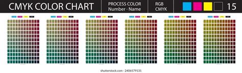 Cmyk Process Color Chart Stock Vector Royalty Free