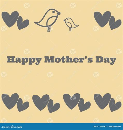 Happy Mothers Day Wishes Greeting Card On Abstract Background With