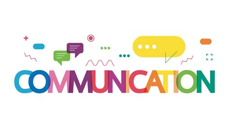 Vector Illustration Of A Communication Concept The Word Communication With Colorful Dialog