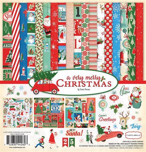 Carta Bella Paper Co A Very Merry Christmas Collection Kit Twelve