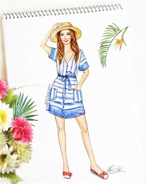 Blissful Days On The Beach 🏖🌴 Fashionillustration Summer Beachl