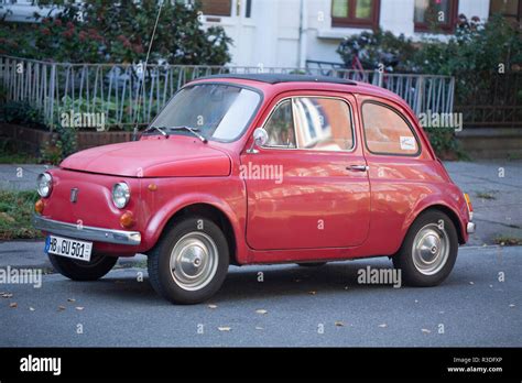 Old Red Fiat 500 Or Cinquecento Germany Europe I Alter Roter Fiat 500