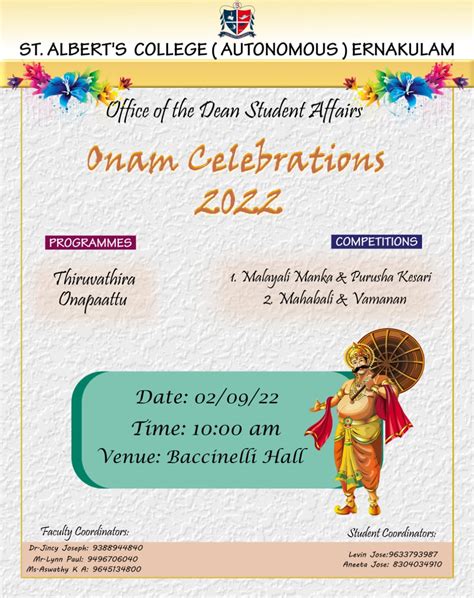 Onam Celebrations 2022 St Alberts College Autonomous Kochi