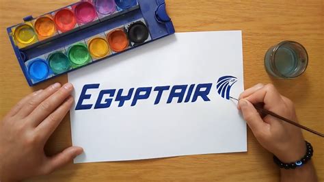 How to draw the EGYPTAIR logo - YouTube