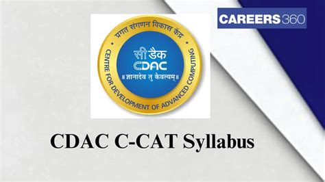 CDAC C CAT Syllabus 2025 Check Here Exam Pattern Best Books For