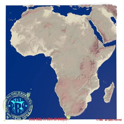 Africa Map Colored Free 3D Model - .blend .obj .3ds - Free3D