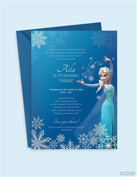 Frozen Birthday Party Invitation Template Download In Word Word