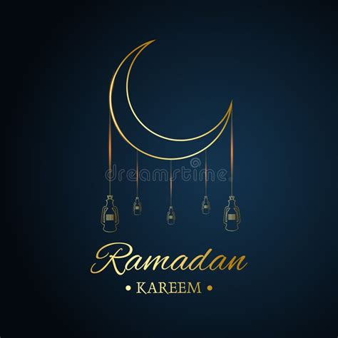 Lua Dourada E Estrela Isl Mica Kareem De Ramadan Escritos Preto E