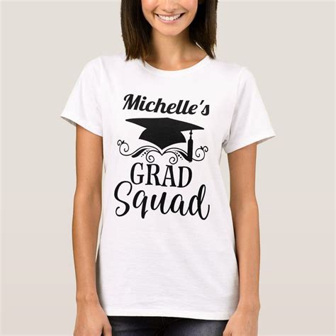 Graduation Personalized Grad Squad T Shirt Zazzle Graduation Shirts